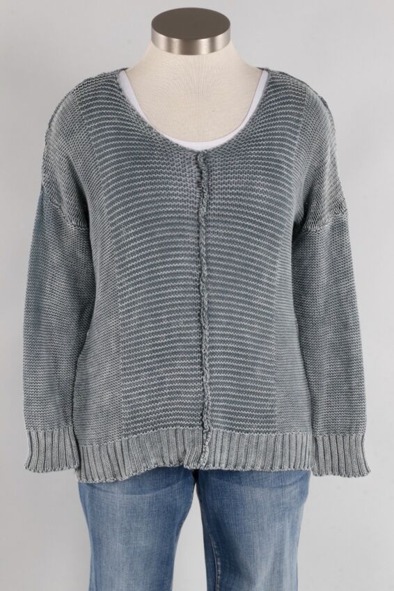 Mineral Wash Pullover - Light Grey