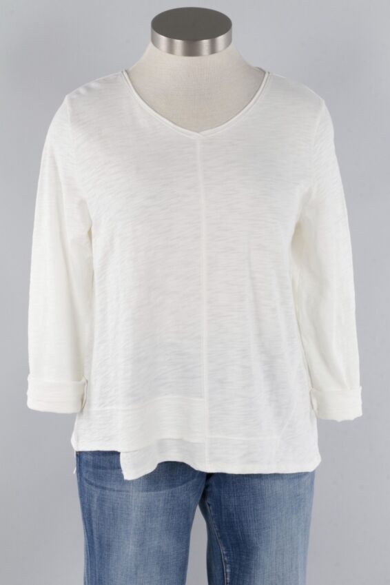 Stepped Hem - White