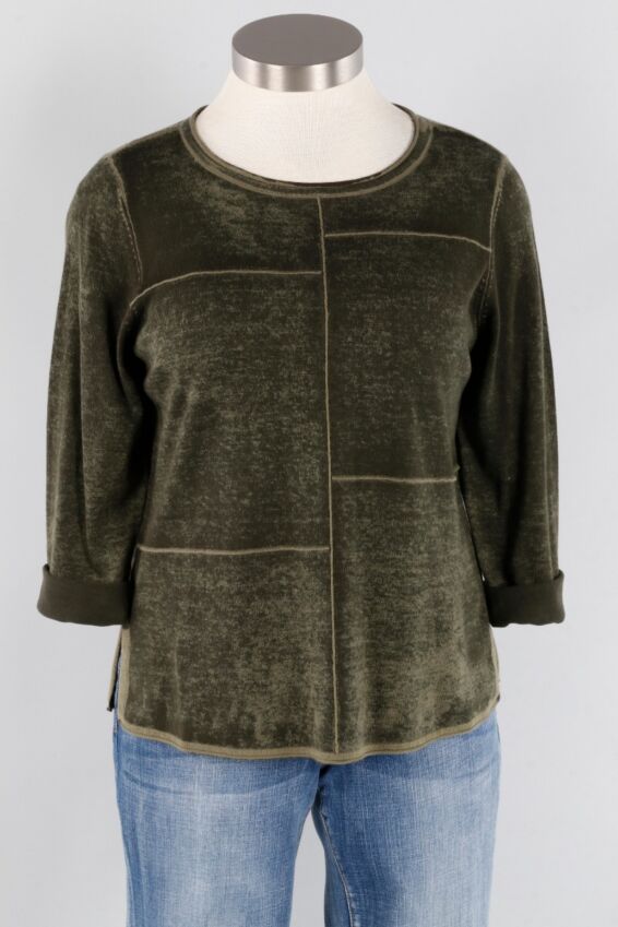 Mix Stitch Pullover - Loden