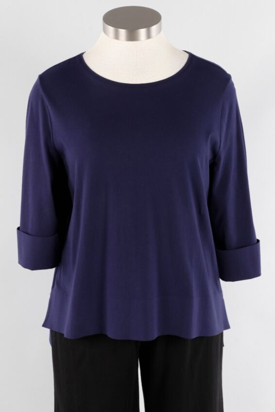 Deep Hem Tee - Midnight