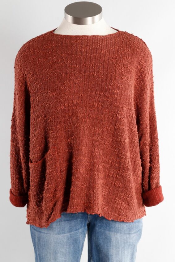 Osize Pocket Pullover - Cognac