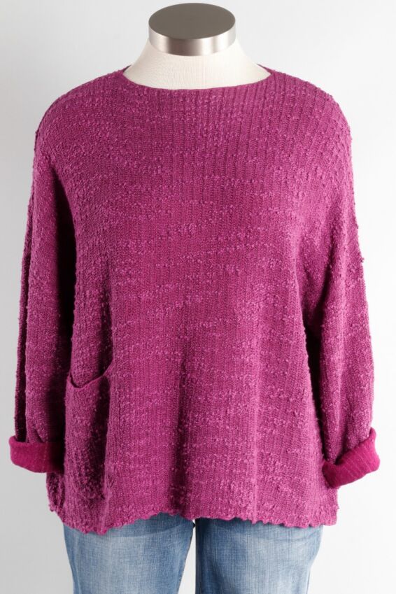 Osize Pocket Pullover - Gladiola