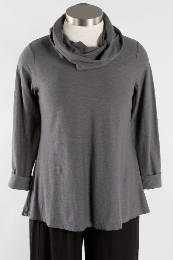Cowl Neck Pullover - Iron