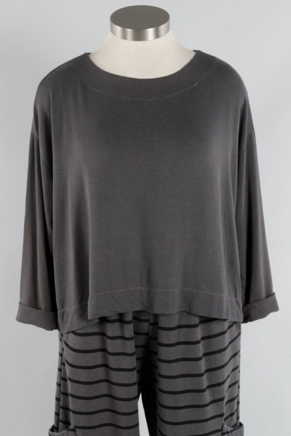 Button Back Shirt - Forge