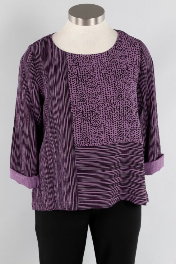 Button Back Pullover - Heather