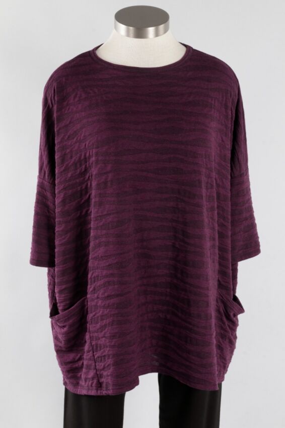 Osize Pocket Pullover - Gladiola Texture