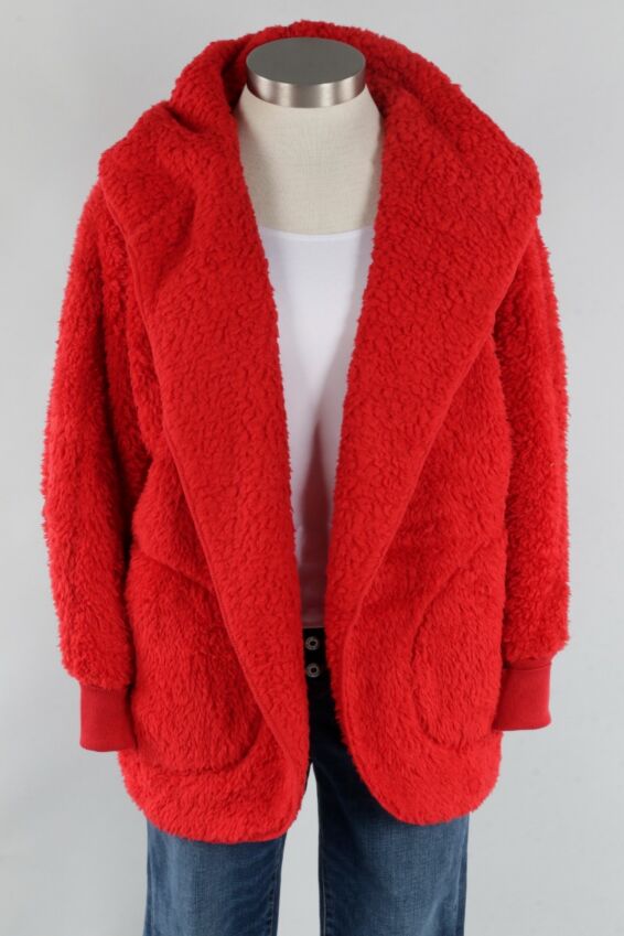 Hooded Wrap - Candy Apple