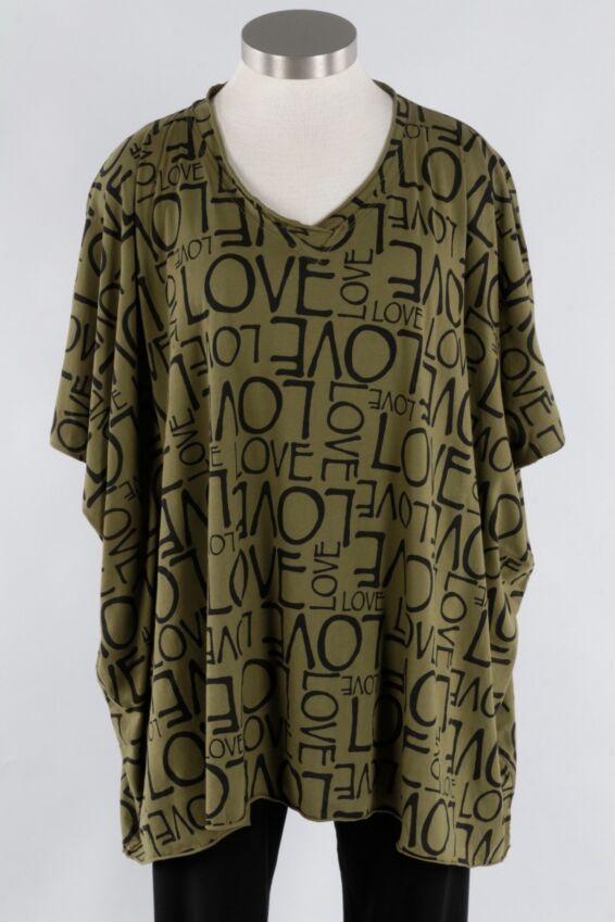 Elbow Sleeve V Tunic - Mojito