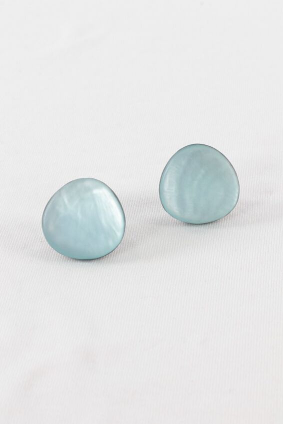 Round Organic Earring - Brook Green