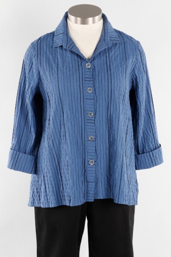 Button Back Shirt - Denim