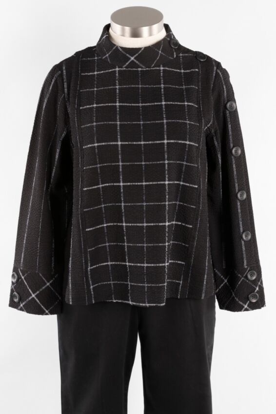 Side Button Pullover - Black