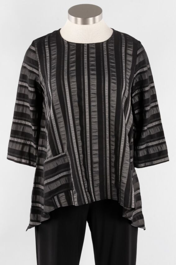 Triangle Top - Black & Silver