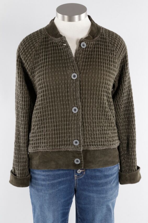 Crop Boxy Jacket - Pine Forest