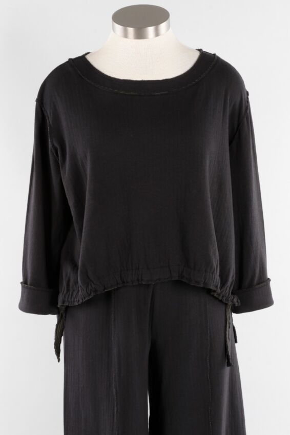 Drawstring Top - Black