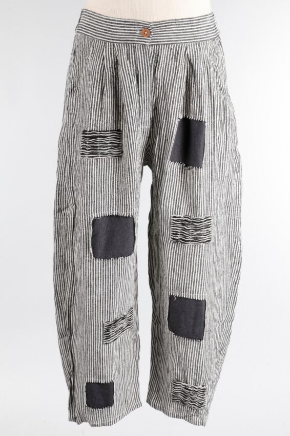 Patchwork Pant - Black Stripe