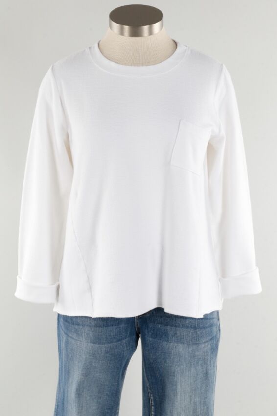 Fleece Pullover - White