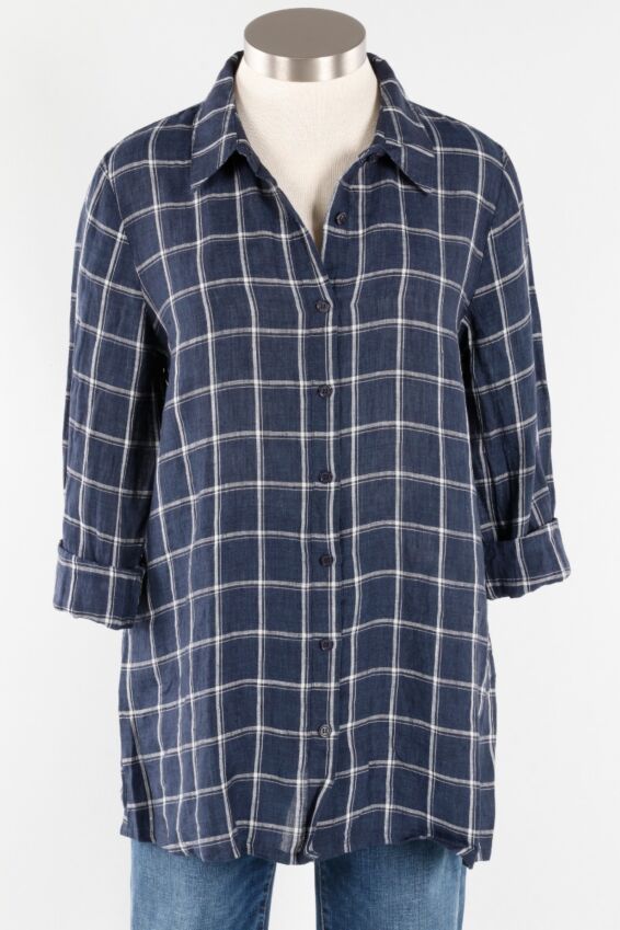 Linen Shirt - Navy