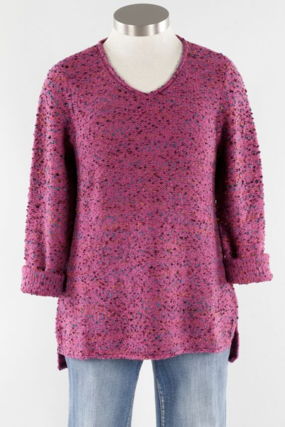 V-Neck Pullover - Dahlia