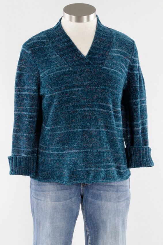 Cross Neck Pullover - Grotto