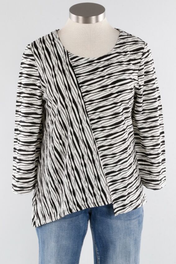 Mix Direction Pullover - White