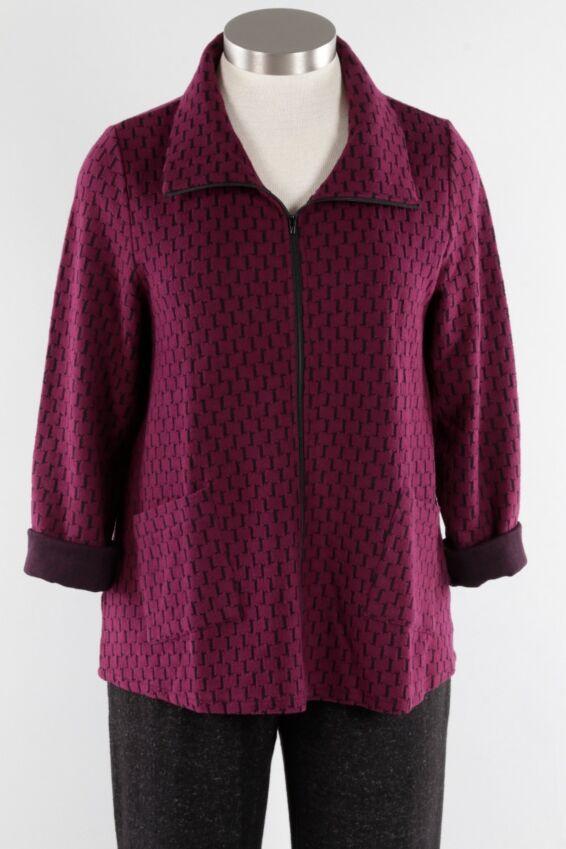 Zip Swing Jacket - Wine
