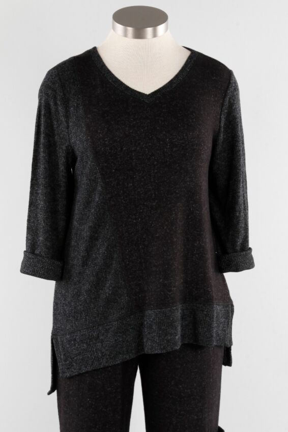 Ribbed Pullover - Black