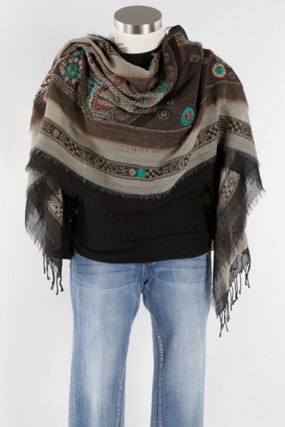Artesian Woolen Stole - Bianca