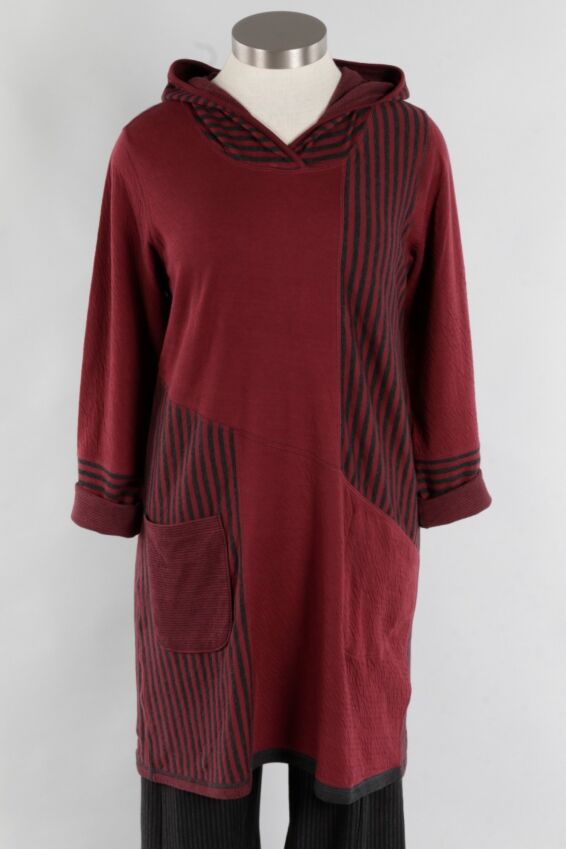 Reversible Urban Tunic - Merlot & Charcoal