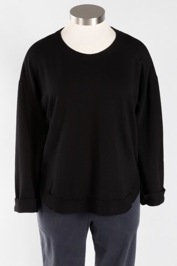 Shirttail Pullover - Black