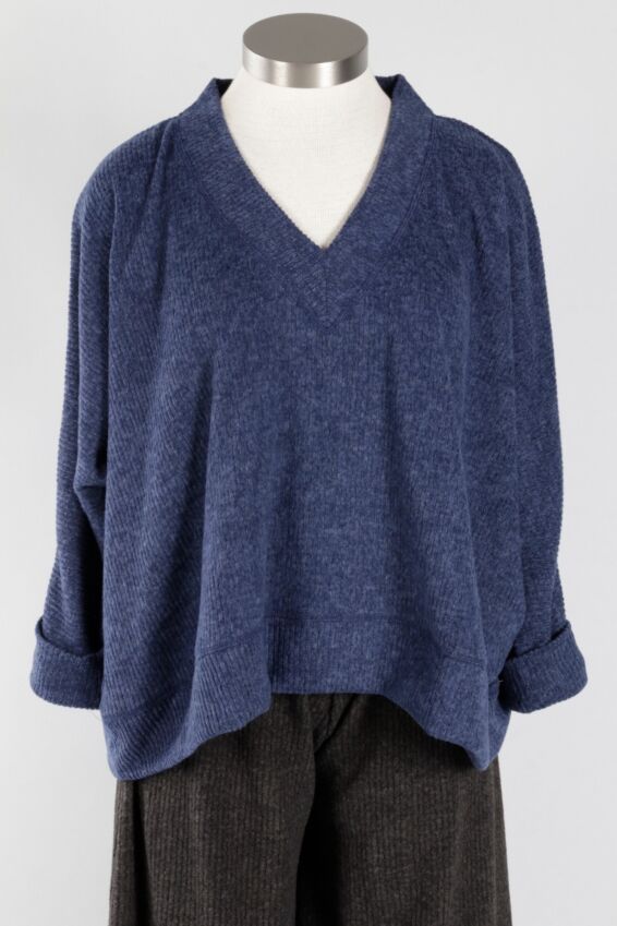 V-Neck Top - Blue