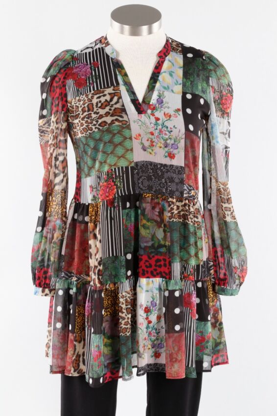 Ruffle Tunic - Patchwork
