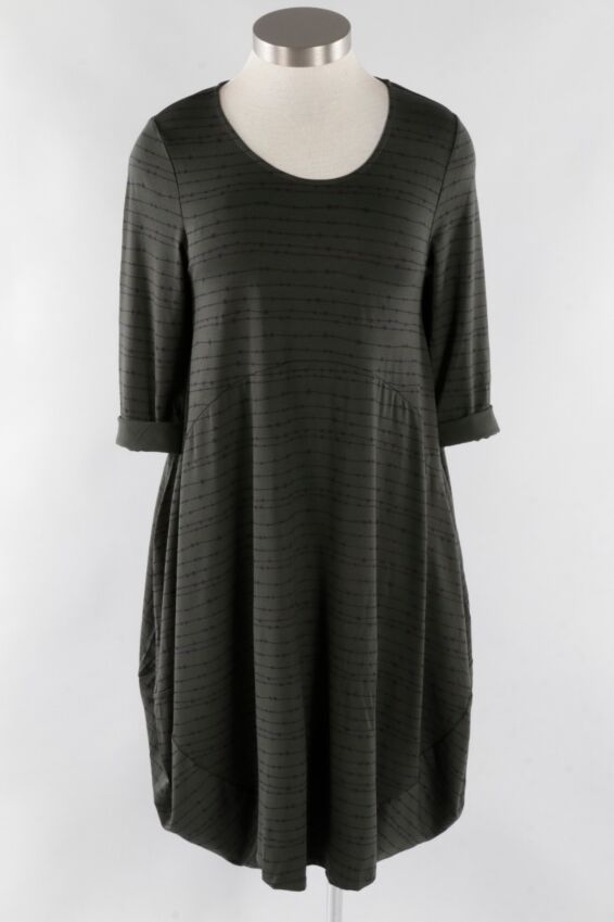 Pie In The Sky Dress - Khaki Stripe