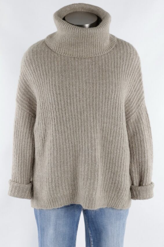 Cable Knit Pullover - Dusky Green