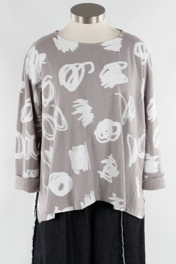 Scribbles Top - Grey