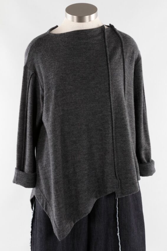 Asymmetrical Pullover - Dark Grey