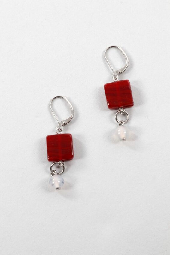 Claire Earring - Burgundy