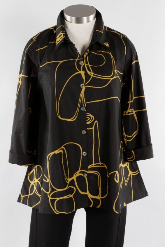 Anywhere Shirt - Black & Mustard