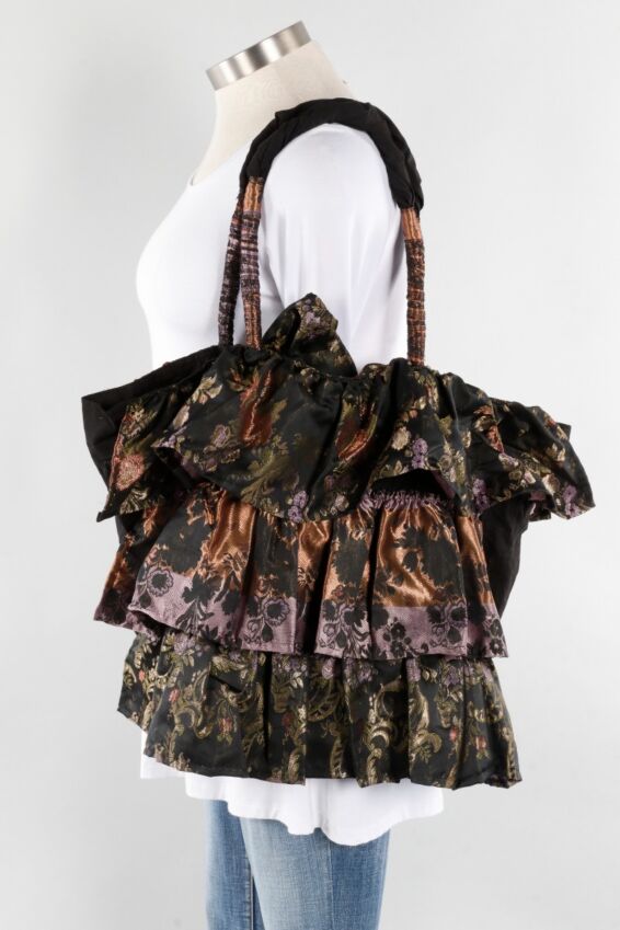 Ruffled  Tote - Brocade