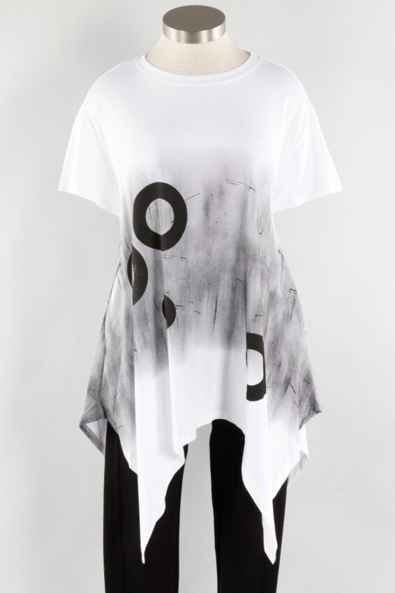 A-Line Tunic - White & Black