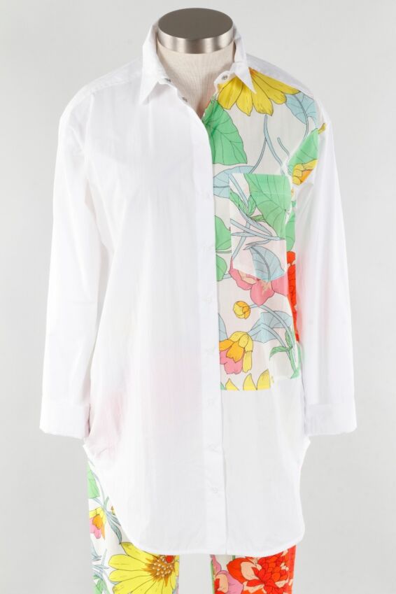 Color Blocked Button Down - Bloom