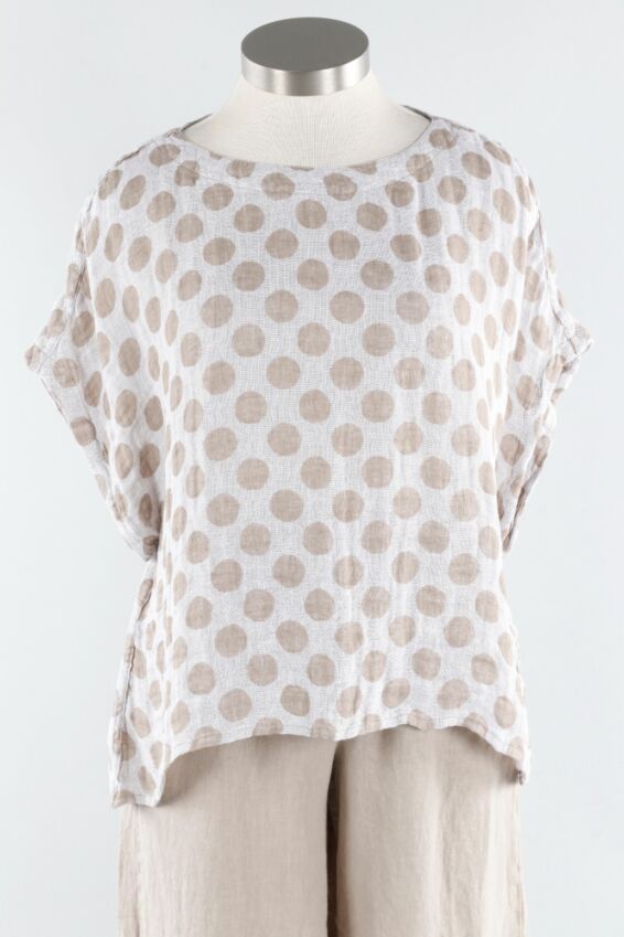 Back Slit Tee Plus - Chai Dot