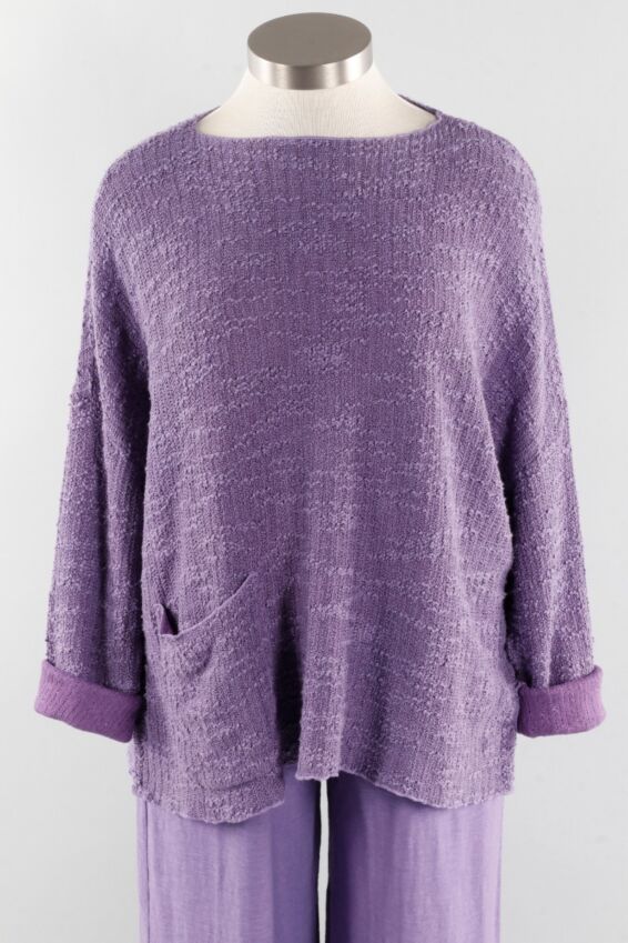 Osize Pocket Pullover - Orchid
