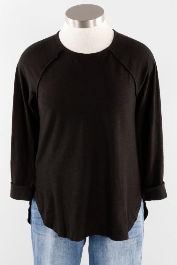 Ruched Back Top - Black