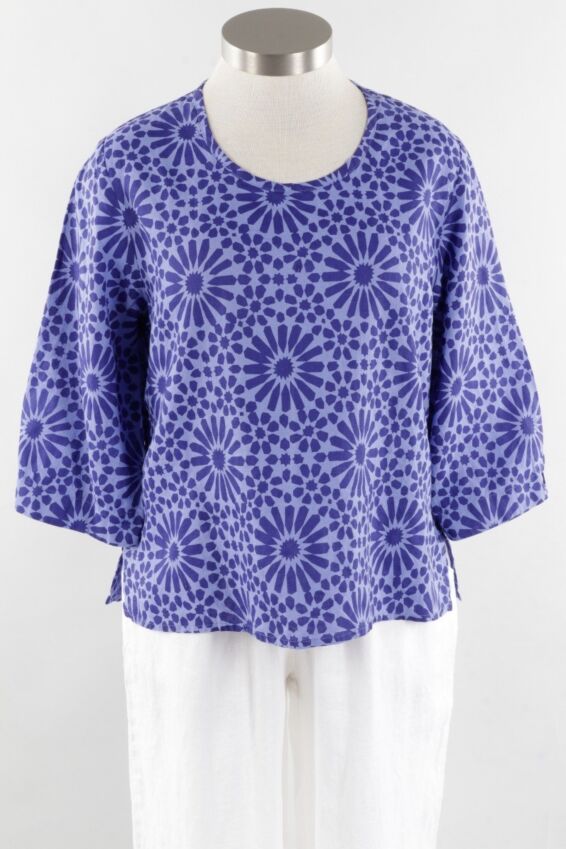 3/4 Pullover Plus - Purple Print