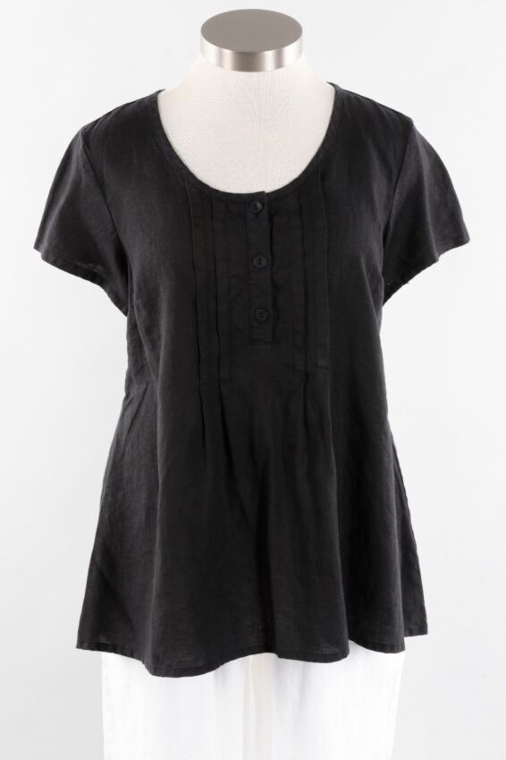 Pintuck Tee Plus - Black