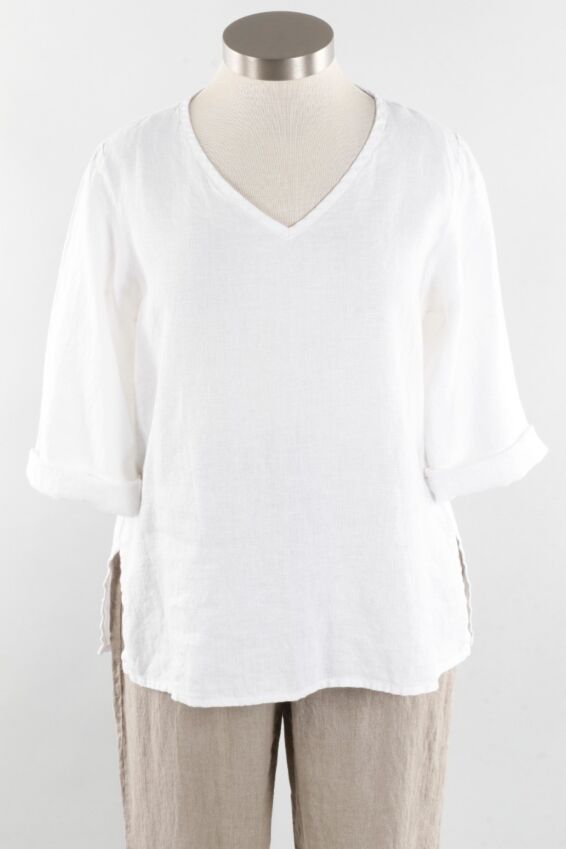V Pullover Plus - White