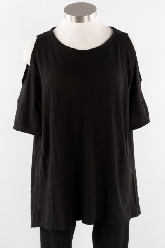 Cold Shoulder Tunic - Black
