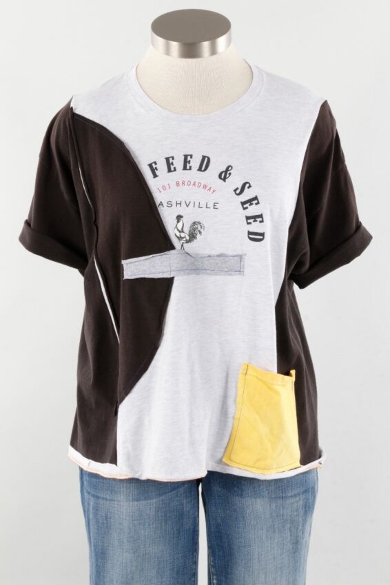 Boxy Tee - Grey & Yellow #2