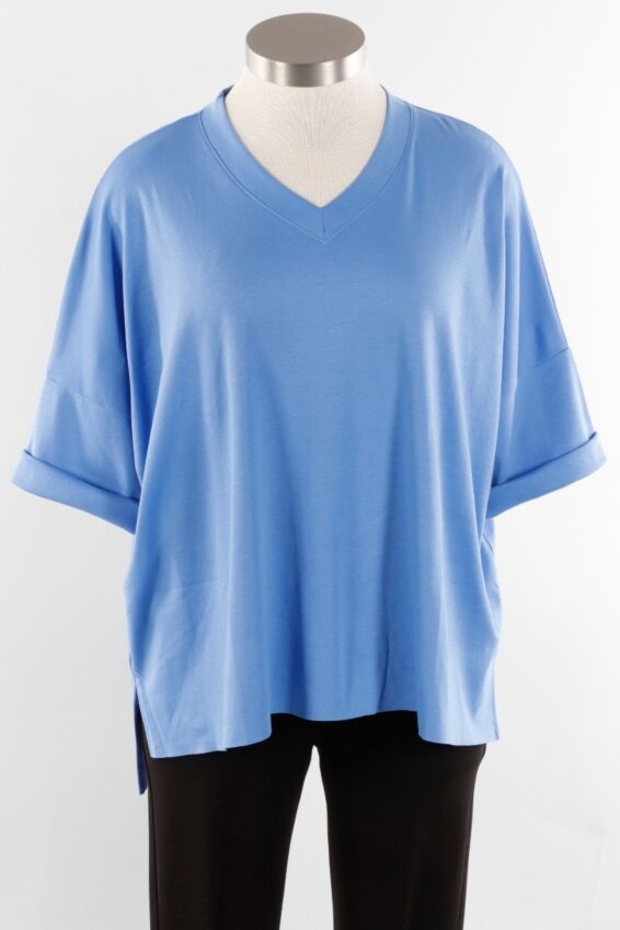 Short Sleeve V T - Bluejay