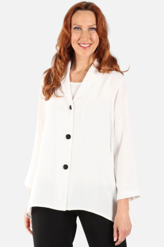 Shawl Collar Jacket - Ivory